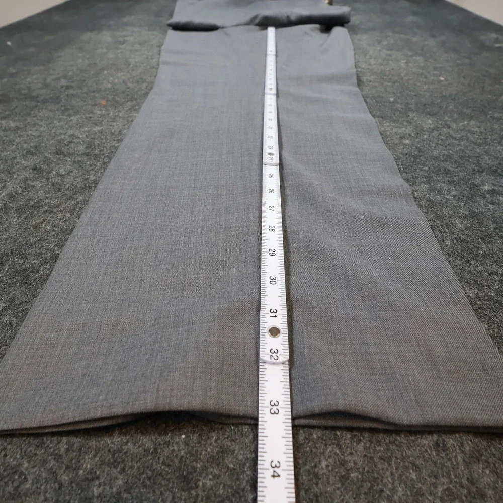 Stafford Dress Pants Mens 44x32 Gray Excellent Pleated‎ Worsted Wool Blend